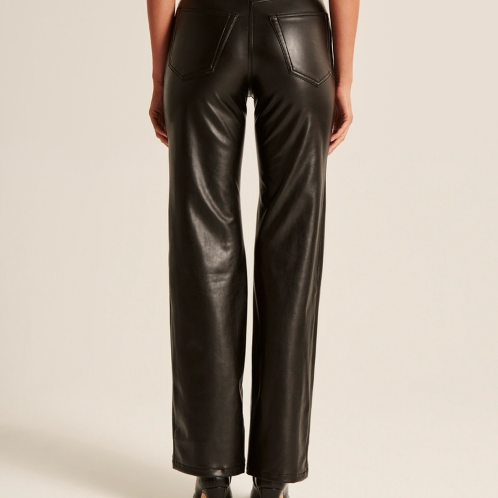 Abercrombie Black Leather Pants